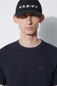 Pamučna majica Woolrich CFWOTE0067MRUT2924 mornarsko plava