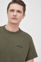 Woolrich t-shirt bawełniany zielony CFWOTE0067MRUT2924