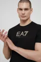 czarny EA7 Emporio Armani t-shirt bawełniany 3LPT24.PJM9Z