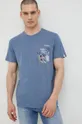 niebieski Jack & Jones t-shirt bawełniany Męski