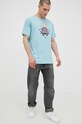 Jack & Jones t-shirt 12209942.MarineBlue turkusowy SS22