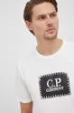 biały C.P. Company t-shirt bawełniany
