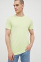 žlutě zelená Bavlněné tričko Tom Tailor Pánský