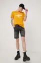Βαμβακερό μπλουζάκι Tom Tailor πορτοκαλί
