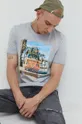 Βαμβακερό μπλουζάκι Tom Tailor γκρί