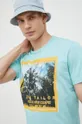 tyrkysová Bavlnené tričko Tom Tailor