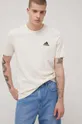 adidas t-shirt bawełniany HE1818 beżowy