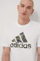 белый Хлопковая футболка adidas Мужской