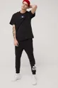 Bavlnené tričko adidas HE4361 čierna