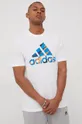 білий Бавовняна футболка adidas