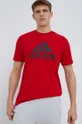 červená Bavlnené tričko adidas HE4796
