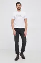 Karl Lagerfeld T-shirt bawełniany 521224.755400 biały