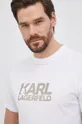 biały Karl Lagerfeld T-shirt bawełniany 521224.755400