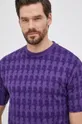 fioletowy Karl Lagerfeld T-shirt bawełniany 521224.755186