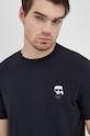 Karl Lagerfeld t-shirt 500221.755027 granatowy 500221.755027