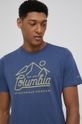ocelová modrá Bavlněné tričko Columbia Pánský