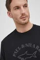 μαύρο Paul&Shark - Βαμβακερό μπλουζάκι