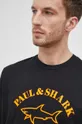 μαύρο Paul&Shark - Βαμβακερό μπλουζάκι