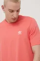 Βαμβακερό μπλουζάκι adidas Originals Adicolor πορτοκαλί