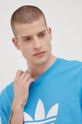 mořská Bavlněné tričko adidas Originals Adicolor HE9513