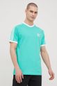 Bavlněné tričko adidas Originals Adicolor HE9549 zelená