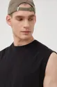 čierna Bavlnené tričko Solid