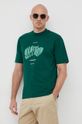 ciemny zielony Liu Jo t-shirt bawełniany M122P204SONGAIR Męski