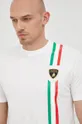 biały Lamborghini t-shirt bawełniany