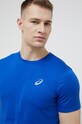 Asics tricou de alergare albastru 2011C341.400