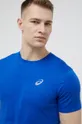 niebieski Asics t-shirt do biegania