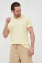 žltá Bavlnené tričko Pepe Jeans Eggo V N Pánsky