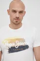 λευκό Pepe Jeans - Βαμβακερό μπλουζάκι Aegir