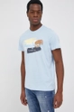 modra Bombažen t-shirt Pepe Jeans Aegir