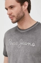 γκρί Βαμβακερό μπλουζάκι Pepe Jeans West Sir New N