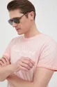 ροζ Βαμβακερό μπλουζάκι Pepe Jeans West Sir New N Ανδρικά