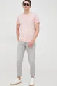 Βαμβακερό μπλουζάκι Pepe Jeans West Sir New N ροζ