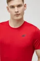 czerwony 4F t-shirt treningowy
