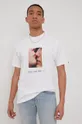 λευκό Βαμβακερό μπλουζάκι Vans X Sara Lorusso