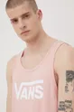 ροζ Βαμβακερό μπλουζάκι Vans