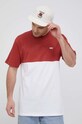 Bavlněné tričko Vans VN0A3CZDYUK1 červená SS22