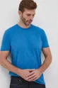 modrá Bavlnené tričko Sisley