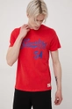 czerwony Superdry t-shirt bawełniany