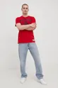 Хлопковая футболка Superdry красный