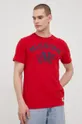 czerwony Superdry t-shirt bawełniany