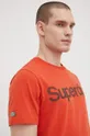 pomarańczowy Superdry t-shirt bawełniany