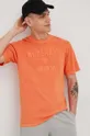 oranžová Bavlnené tričko Superdry
