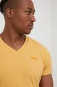 žltá Bavlnené tričko Superdry