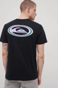 czarny Quiksilver t-shirt bawełniany