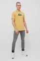 Bavlnené tričko Quiksilver žltá