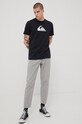 Quiksilver t-shirt bawełniany EQYZT06534 czarny SS23